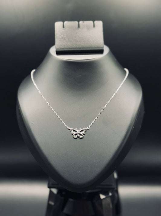 Sterling Silver Korean Butterfly Necklace — Minimal Grace & Modern Elegance TISA Silver Elegance