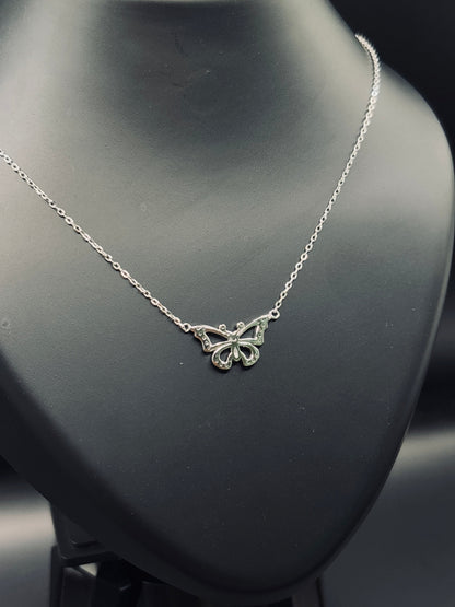 Sterling Silver Korean Butterfly Necklace — Minimal Grace & Modern Elegance TISA Silver Elegance