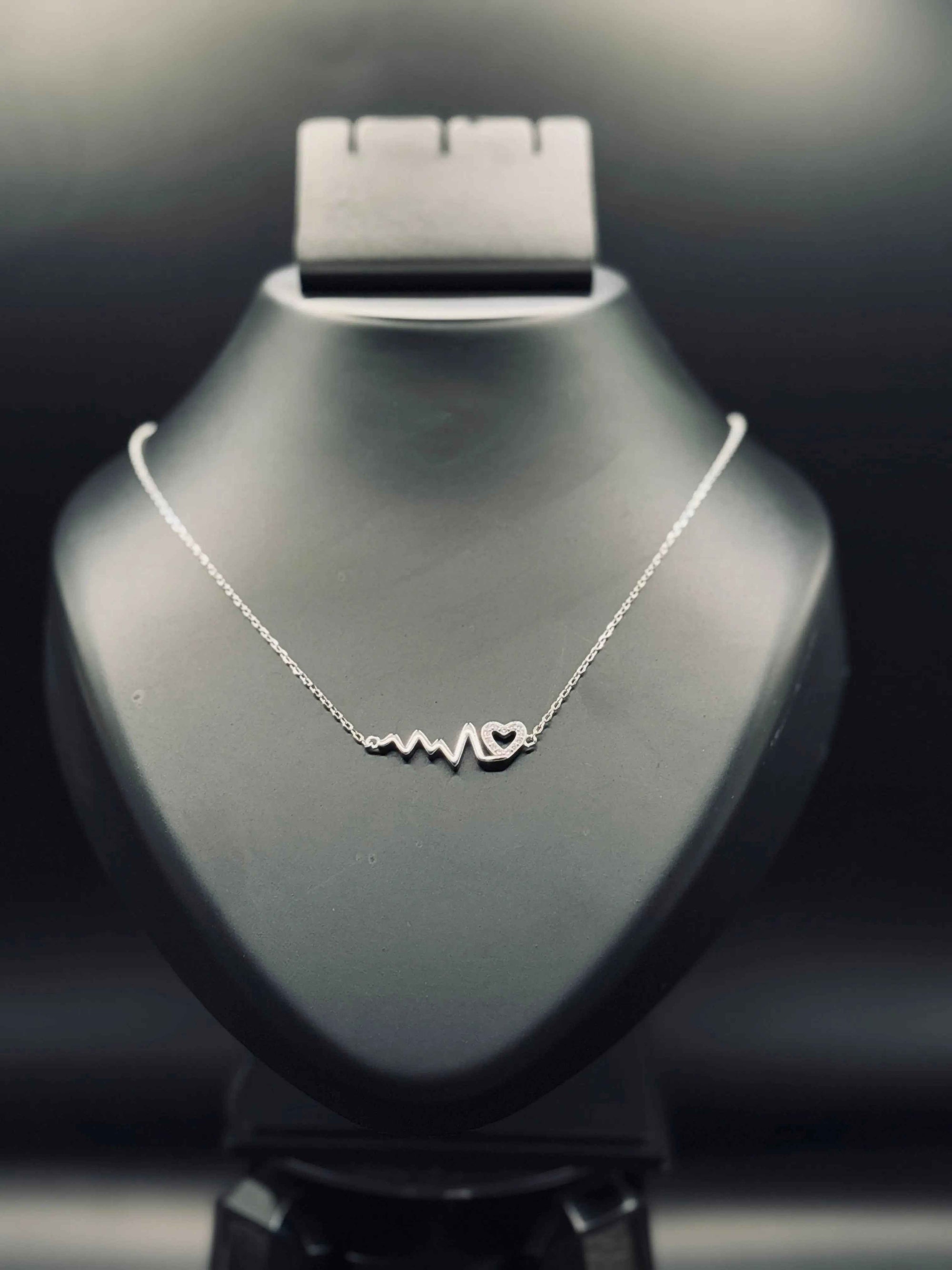 Sterling Silver Lifeline Heart Necklace — A Symbol of Love & Strength