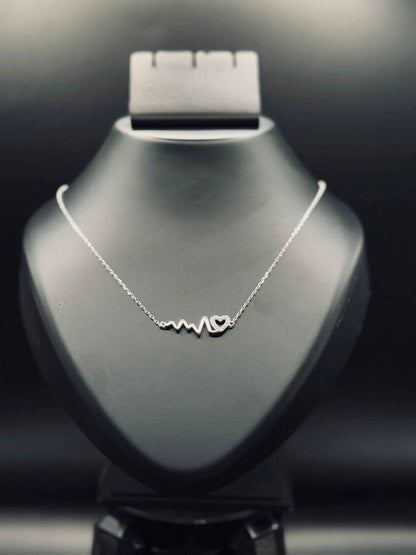 Sterling Silver Lifeline Heart Necklace — A Symbol of Love & Strength