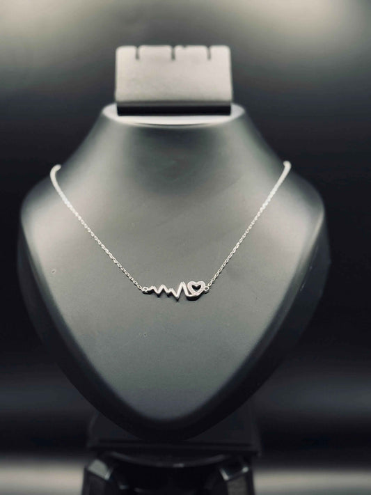Sterling Silver Lifeline Heart Necklace — A Symbol of Love & Strength
