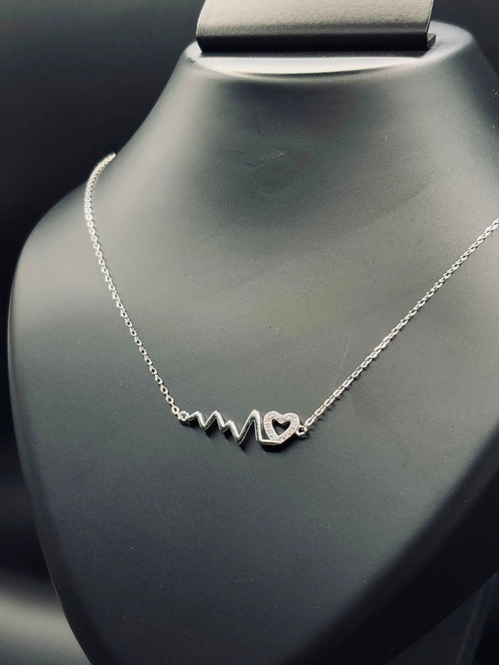 Sterling Silver Lifeline Heart Necklace — A Symbol of Love & Strength