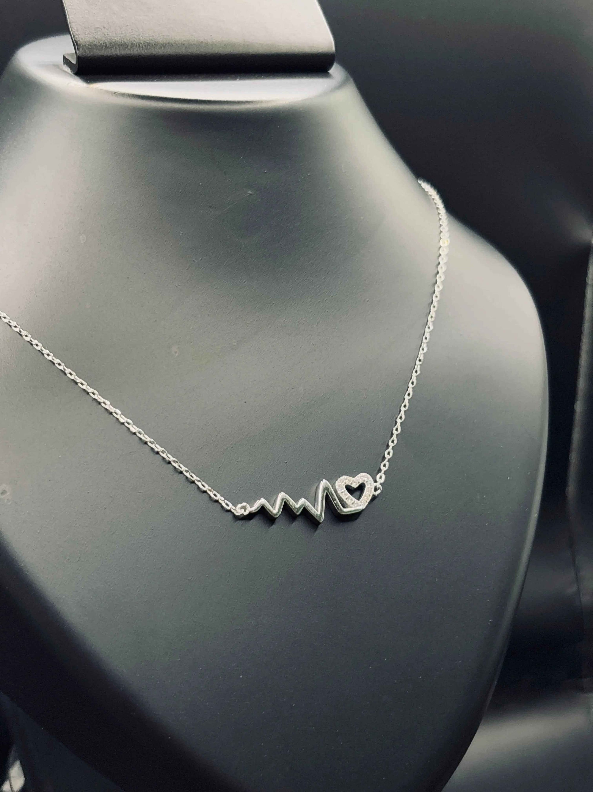Sterling Silver Lifeline Heart Necklace — A Symbol of Love & Strength