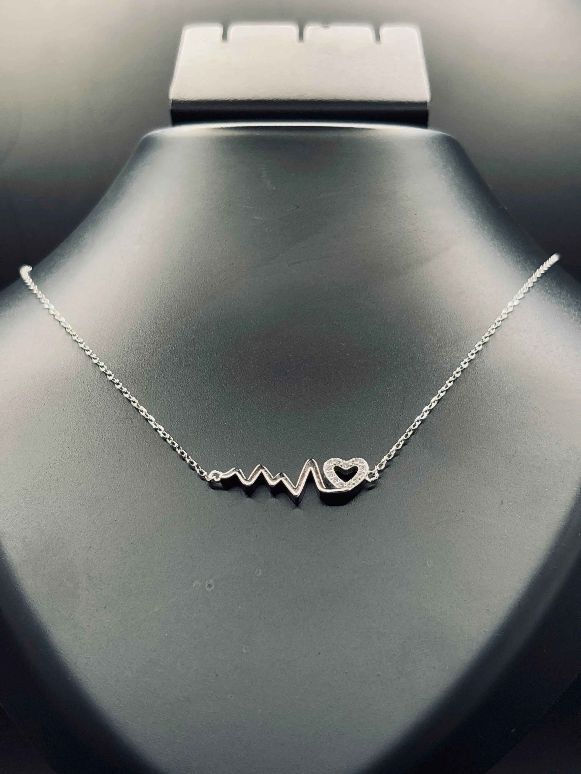 Sterling Silver Lifeline Heart Necklace — A Symbol of Love & Strength
