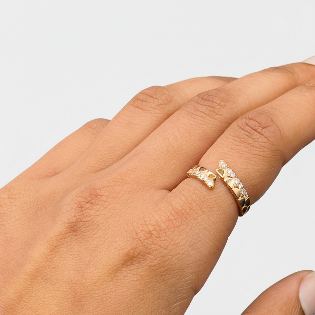 Rose Gold Plated Love Ring with Diamond For Her TISA Silver Elegance