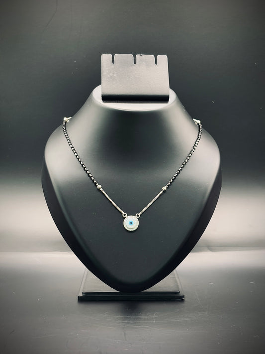Evil Eye Mangalsutra — 925 Sterling Silver Protective Nazar Pendant