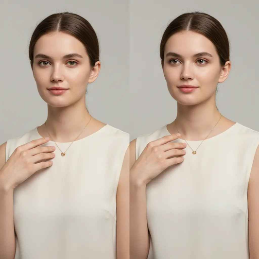 Rose Gold-Plated Angel Wings Heart Pendant Necklace with Cubic Zirconia