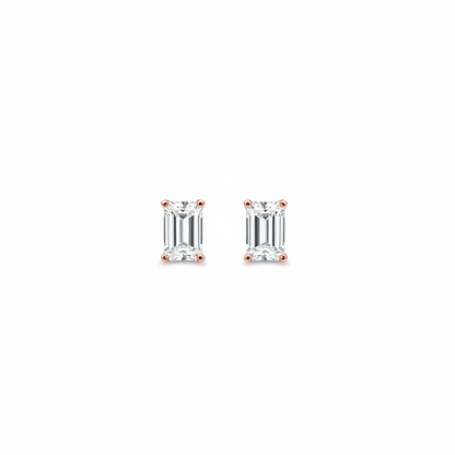 Rose Gold Moissanite Stud For Men TISA Silver Elegance