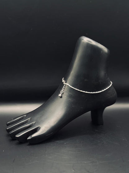 Sterling Silver Singapore Anklet TISA Silver Elegance