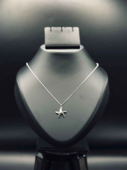 Sterling Silver Starfish Necklace — Ocean-Inspired Elegance