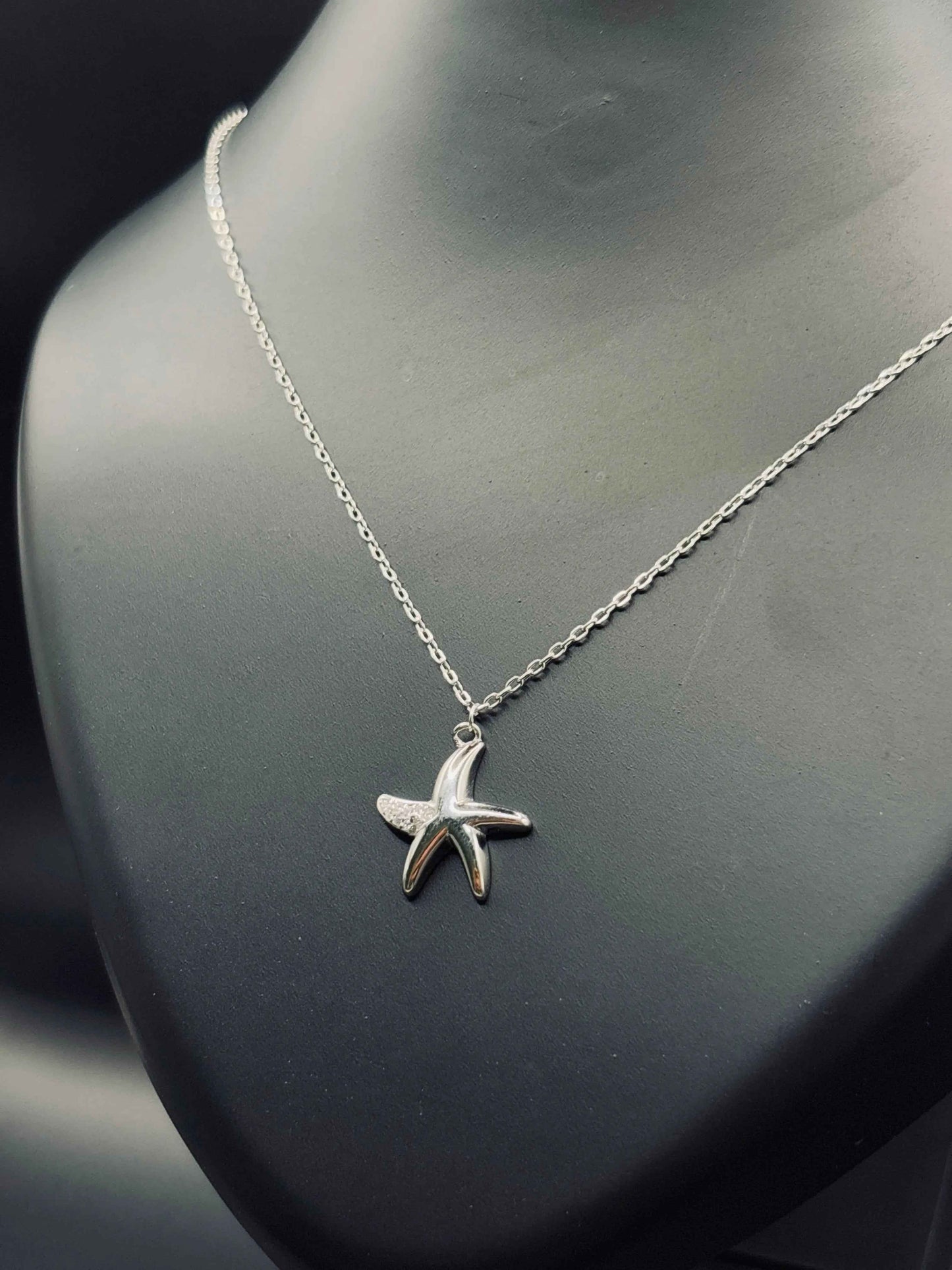 Sterling Silver Starfish Necklace — Ocean-Inspired Elegance