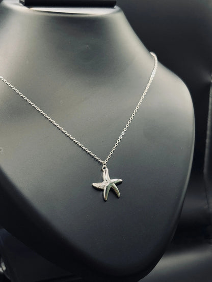 Sterling Silver Starfish Necklace — Ocean-Inspired Elegance TISA Silver Elegance