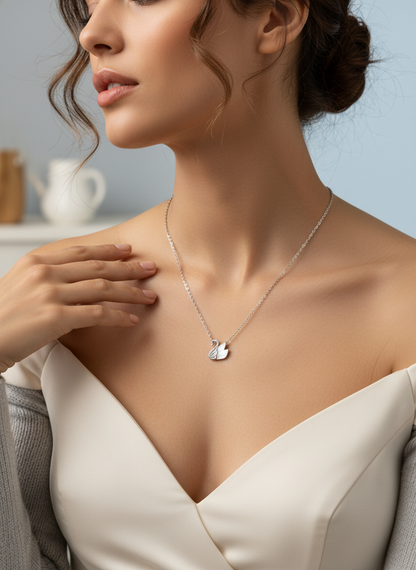Swan Necklace — A Symbol of Eternal Love TISA Silver Elegance